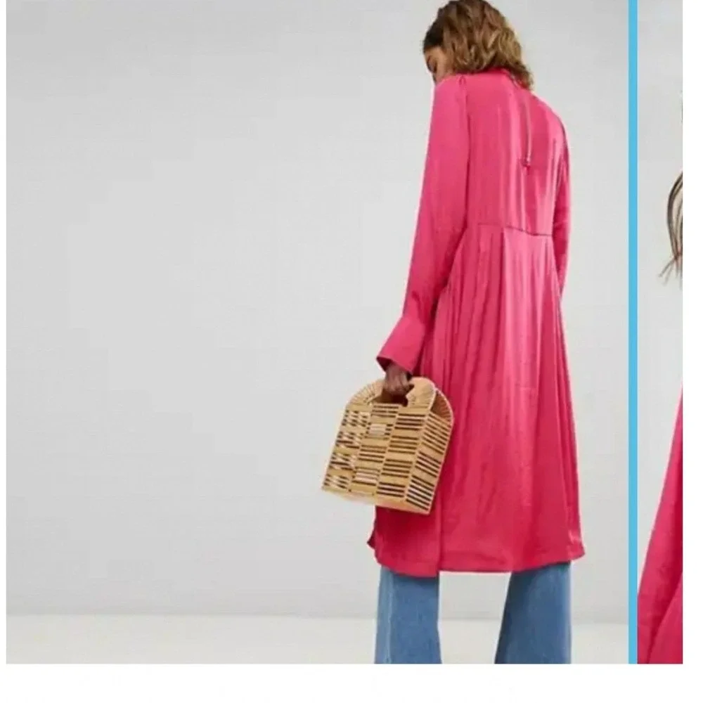 Free People Blossom Embroidered Midi Dress Fuchsia Pink OB687767 Size M NWT